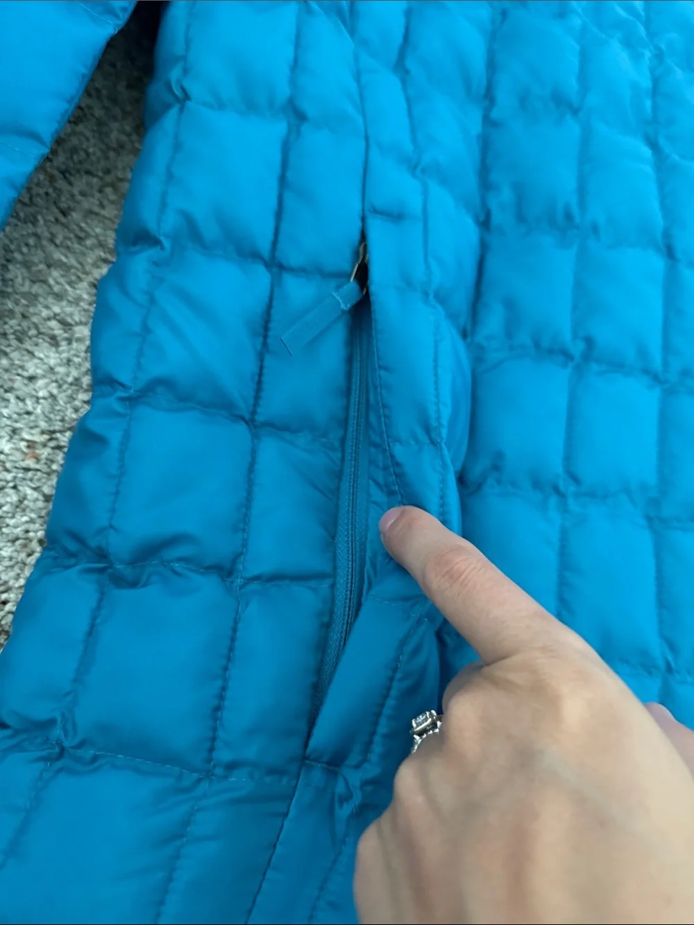 The North Face Men’s Thermal Insulated Jacket digital steel Blue Quilted Medium